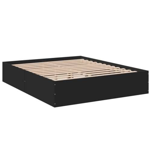 Okvir za krevet crni 150x200 cm konstruirano drvo - Crna 150 x 200 cm 35 cm Cijena