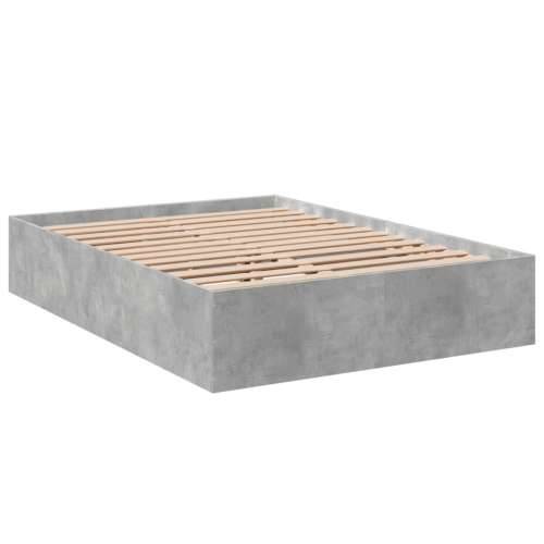 Okvir kreveta siva boja betona 140x200 cm od konstruiranog drva - Beton siva 140 x 200 cm 35 cm Cijena