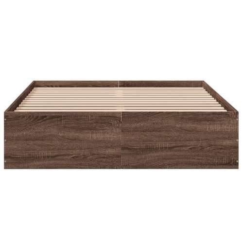 Okvir za krevet smeđi hrast 135x190 cm konstruirano drvo - Smeđi hrast 135 x 190 cm 35 cm Cijena