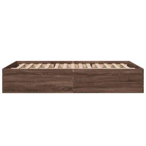 Okvir za krevet smeđi hrast 135x190 cm konstruirano drvo - Smeđi hrast 135 x 190 cm 35 cm Cijena