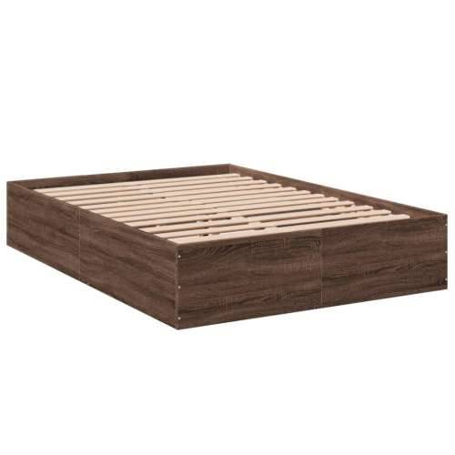 Okvir za krevet smeđi hrast 135x190 cm konstruirano drvo - Smeđi hrast 135 x 190 cm 35 cm Cijena