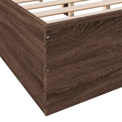 Okvir za krevet smeđi hrast 135x190 cm konstruirano drvo - Smeđi hrast 135 x 190 cm 35 cm Cijena