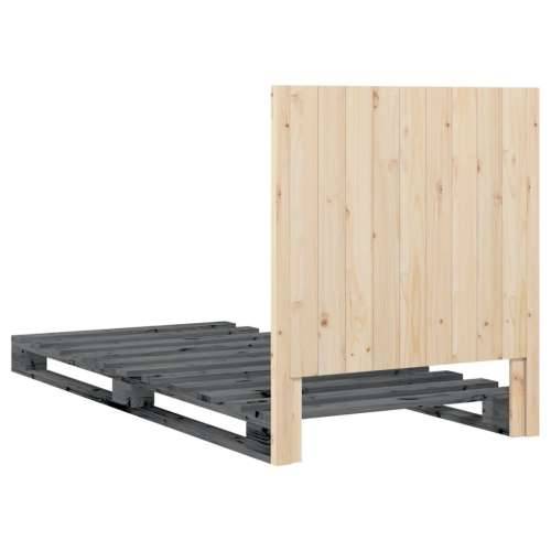 Okvir za krevet s uzglavljem sivi 90x200 cm masivna borovina - Siva 90 x 200 cm Ne with plain headboard Cijena
