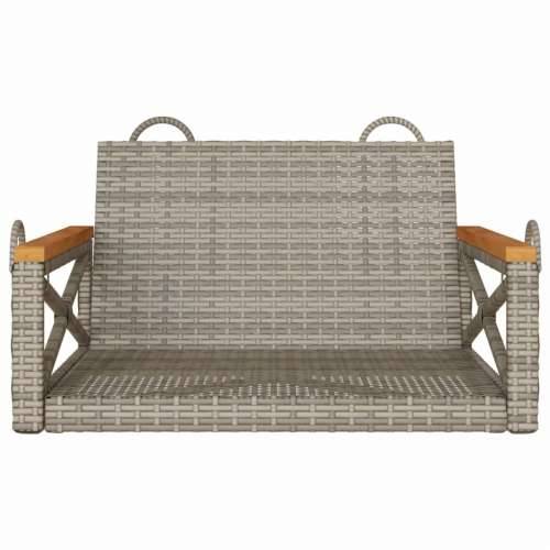 Klupa za ljuljanje siva 63x62x40 cm od poliratana - Siva 62 x 63 x 40 cm 1 Ne Cijena