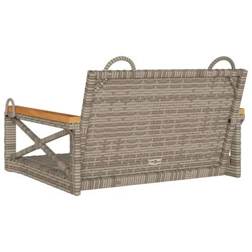 Klupa za ljuljanje siva 63x62x40 cm od poliratana - Siva 62 x 63 x 40 cm 1 Ne Cijena