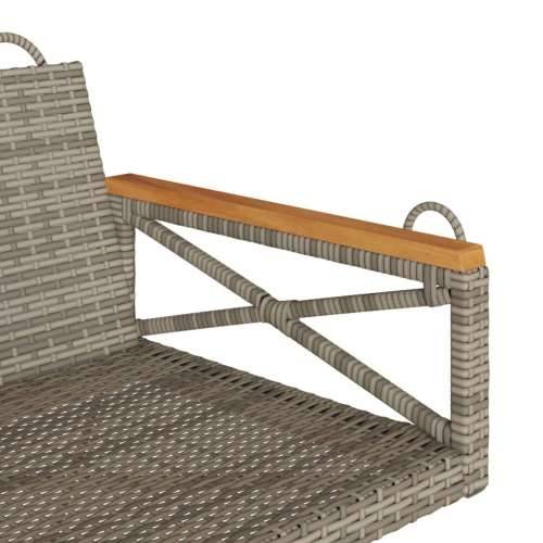 Klupa za ljuljanje siva 63x62x40 cm od poliratana - Siva 62 x 63 x 40 cm 1 Ne Cijena