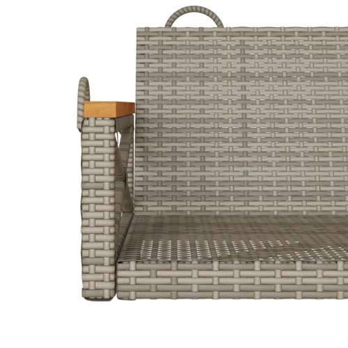 Klupa za ljuljanje siva 63x62x40 cm od poliratana - Siva 62 x 63 x 40 cm 1 Ne Cijena