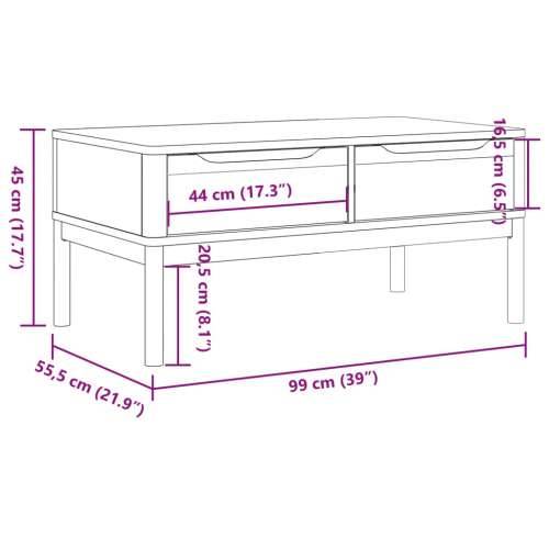 Stolić za kavu FLORO voštano smeđi 99x55,5x45 cm od borovine - Voštano smeđa 1 Cijena