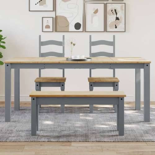 Blagovaonski stol Panama sivi 180x90x75 cm masivna borovina - 1 Siva 180 cm Cijena