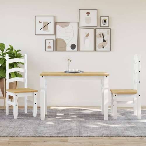 Blagovaonski stol Corona bijeli 112x60x75cm od masivne borovine - 1 Bijela 117 cm Cijena