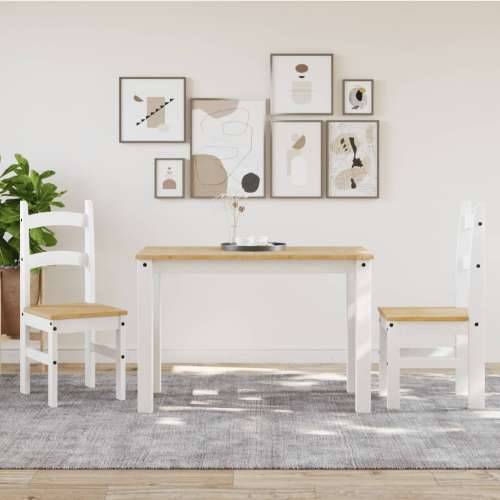 Blagovaonske stolice 2 kom bijeli 40x46x99 cm masivne borovine - Bijela 1 Cijena
