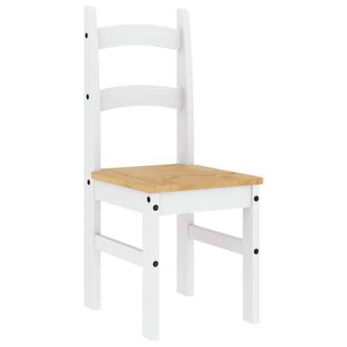 Blagovaonske stolice 2 kom bijeli 40x46x99 cm masivne borovine - Bijela 1 Cijena