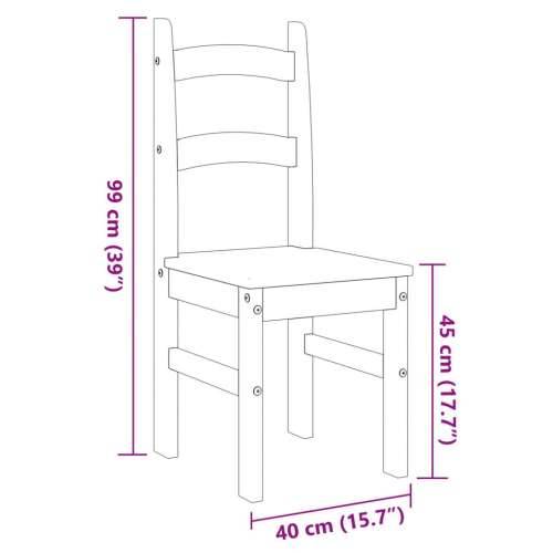 Blagovaonske stolice 2 kom bijeli 40x46x99 cm masivne borovine - Bijela 1 Cijena