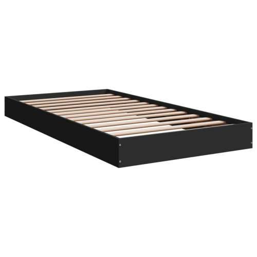 Okvir za krevet crni 90 x 190 cm od konstruiranog drva - Crna 90 x 190 cm 17 cm Cijena