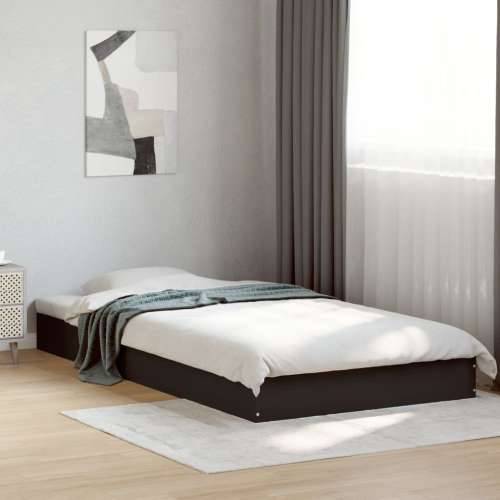 Okvir za krevet crni 90 x 190 cm od konstruiranog drva - Crna 90 x 190 cm 17 cm Cijena