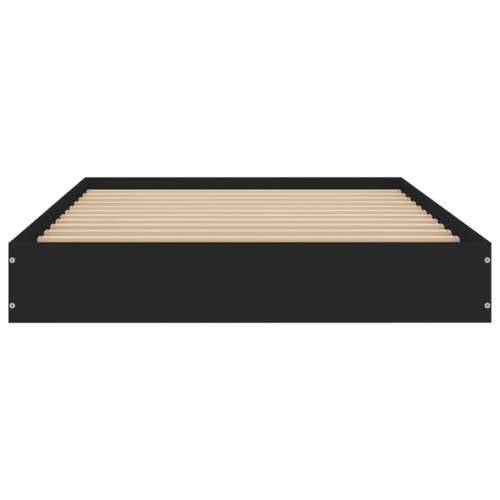 Okvir za krevet crni 90 x 190 cm od konstruiranog drva - Crna 90 x 190 cm 17 cm Cijena