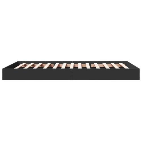 Okvir za krevet crni 90 x 190 cm od konstruiranog drva - Crna 90 x 190 cm 17 cm Cijena