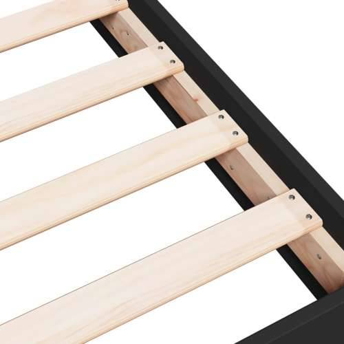 Okvir za krevet crni 90 x 190 cm od konstruiranog drva - Crna 90 x 190 cm 17 cm Cijena