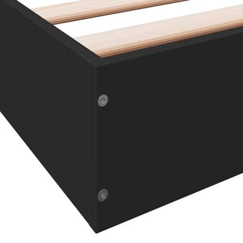 Okvir za krevet crni 90 x 190 cm od konstruiranog drva - Crna 90 x 190 cm 17 cm Cijena