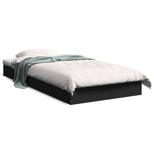 Okvir za krevet crni 75 x 190 cm od konstruiranog drva - Crna 75 x 190 cm 17 cm Cijena