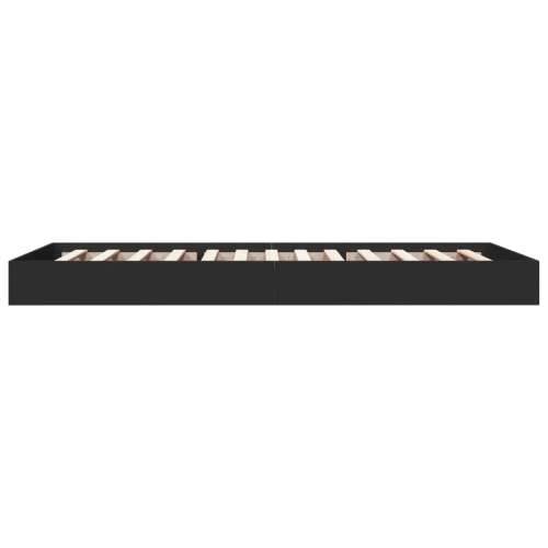 Okvir za krevet crni 75 x 190 cm od konstruiranog drva - Crna 75 x 190 cm 17 cm Cijena