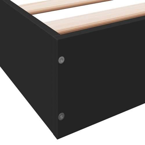 Okvir za krevet crni 75 x 190 cm od konstruiranog drva - Crna 75 x 190 cm 17 cm Cijena