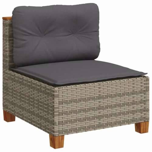 Vrtna garnitura - 7-dijelni set vrtnih sofa sivi od poliratana - Siva Puno tkanje 1 Cijena