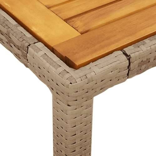 Vrtna garnitura - 5-dijelni vrtni blagovaonski set s jastucima poliratan i bagrem - Bež 90 x 90 x 75 cm 4 Cijena