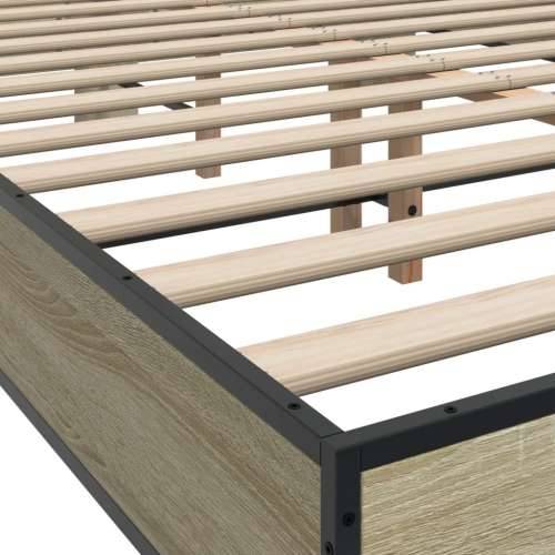 Okvir za krevet boja hrasta 140x190cm konstruirano drvo i metal - sonoma hrast 140 x 190 cm Cijena