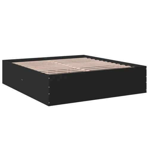 Okvir za krevet crni 200 x 200 cm konstruirano drvo - Crna 200 x 200 cm 45 cm Cijena