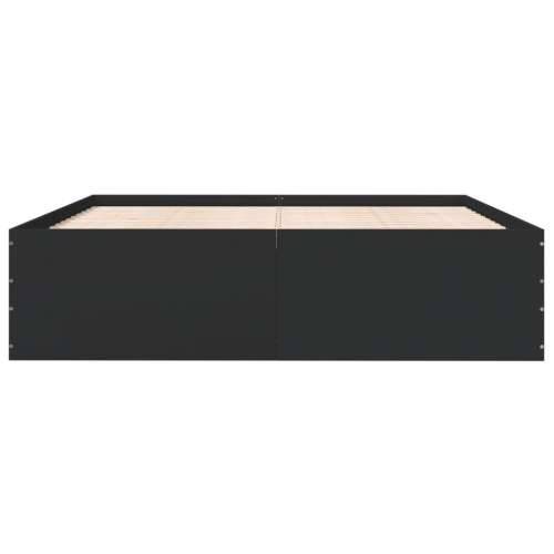 Okvir za krevet crni 200 x 200 cm konstruirano drvo - Crna 200 x 200 cm 45 cm Cijena