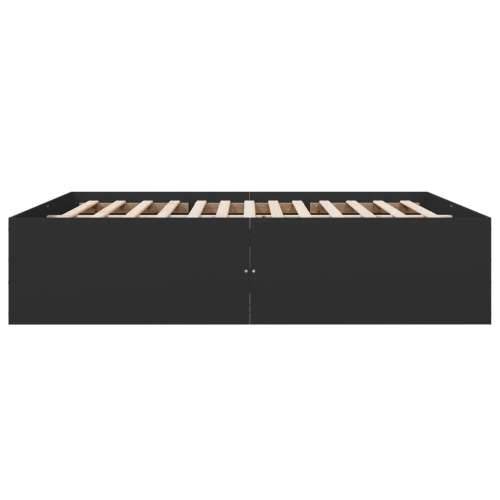 Okvir za krevet crni 200 x 200 cm konstruirano drvo - Crna 200 x 200 cm 45 cm Cijena