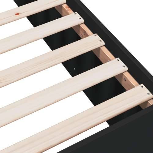Okvir za krevet crni 200 x 200 cm konstruirano drvo - Crna 200 x 200 cm 45 cm Cijena