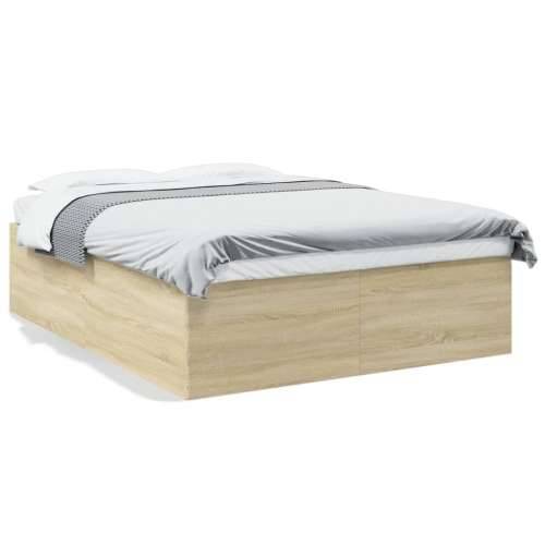 Okvir za krevet boja hrasta 160x200 cm od konstruiranog drva - sonoma hrast 160 x 200 cm 45 cm Cijena