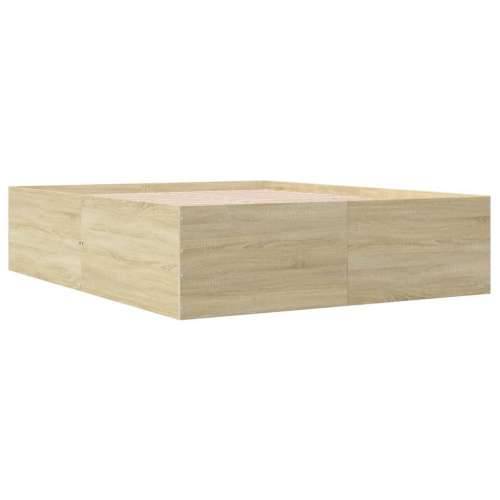 Okvir za krevet boja hrasta 160x200 cm od konstruiranog drva - sonoma hrast 160 x 200 cm 45 cm Cijena