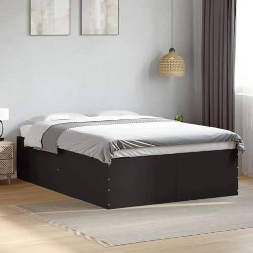 Okvir kreveta crni 140 x 200 cm od konstruiranog drva - Crna 140 x 200 cm 45 cm Cijena