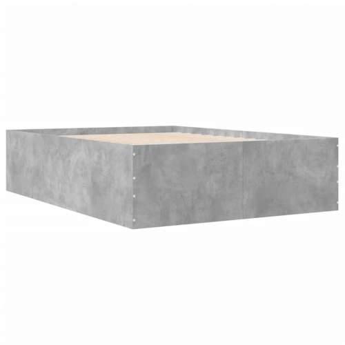 Okvir kreveta siva boja betona 140x200 cm od konstruiranog drva - Beton siva 140 x 200 cm 45 cm Cijena