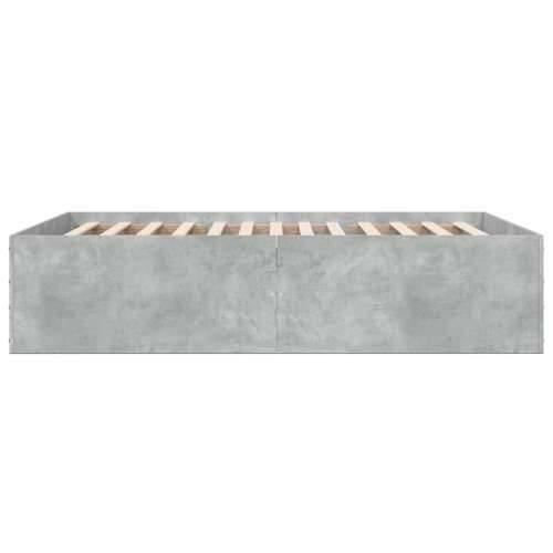 Okvir kreveta siva boja betona 140x200 cm od konstruiranog drva - Beton siva 140 x 200 cm 45 cm Cijena