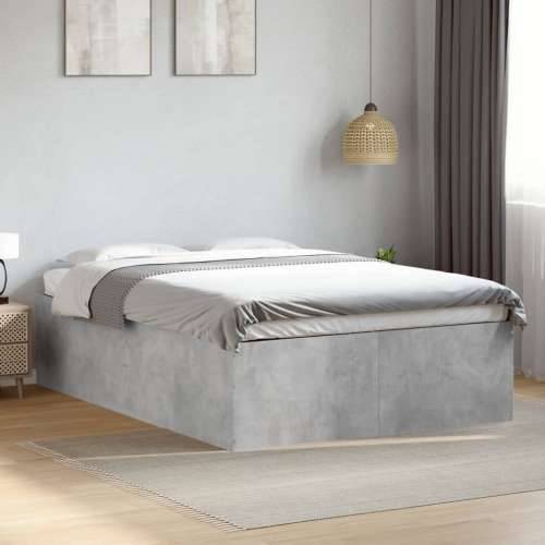 Okvir kreveta boja betona 135 x 190 cm od konstruiranog drva - Beton siva 135 x 190 cm 45 cm Cijena