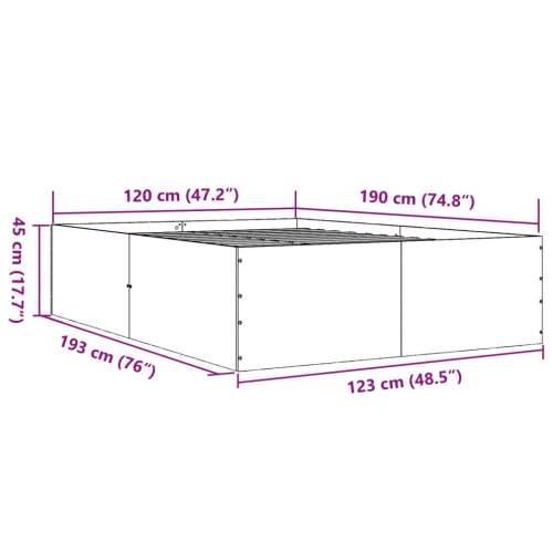 Okvir za krevet boja hrasta 120x190 cm od konstruiranog drva - sonoma hrast 120 x 190 cm 45 cm Cijena