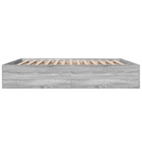 Okvir za krevet boja hrasta 200x200 cm od konstruiranog drva - Sivi hrast sonoma 200 x 200 cm 35 cm Cijena