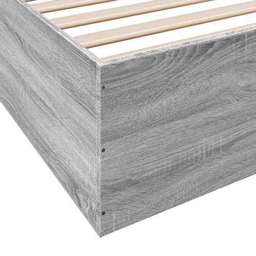 Okvir za krevet boja hrasta 200x200 cm od konstruiranog drva - Sivi hrast sonoma 200 x 200 cm 35 cm Cijena