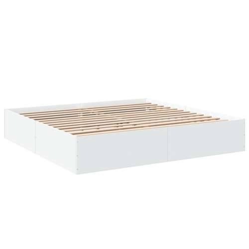 Okvir za krevet bijeli 180 x 200 cm konstruirano drvo - Bijela 180 x 200 cm 35 cm Cijena