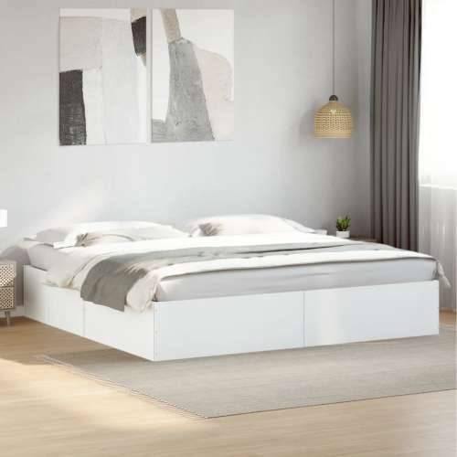 Okvir za krevet bijeli 180 x 200 cm konstruirano drvo - Bijela 180 x 200 cm 35 cm Cijena