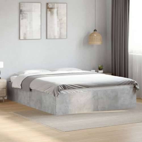 Okvir kreveta boja betona 150x200 cm od konstruiranog drva - Beton siva 150 x 200 cm 35 cm Cijena
