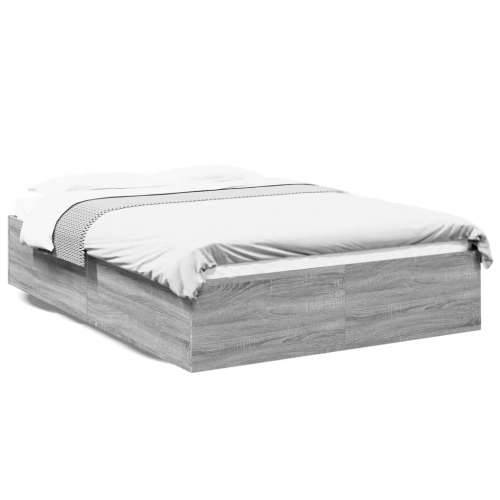 Okvir za krevet boja hrasta 150x200 cm od konstruiranog drva - Sivi hrast sonoma 150 x 200 cm 35 cm Cijena
