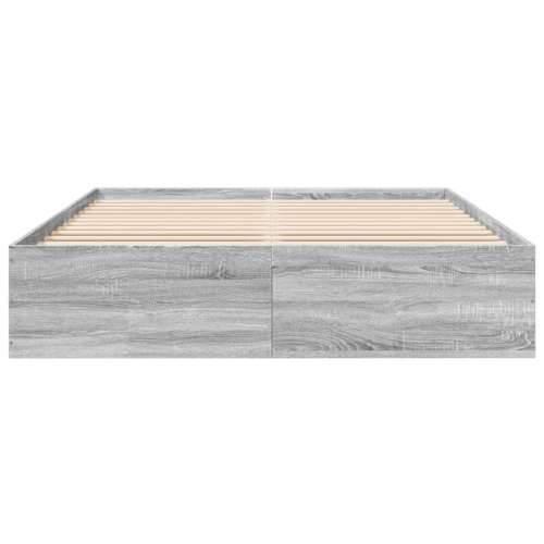 Okvir za krevet boja hrasta 150x200 cm od konstruiranog drva - Sivi hrast sonoma 150 x 200 cm 35 cm Cijena