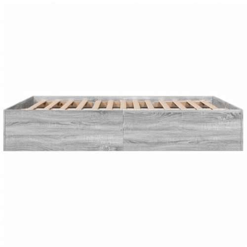 Okvir za krevet boja hrasta 150x200 cm od konstruiranog drva - Sivi hrast sonoma 150 x 200 cm 35 cm Cijena