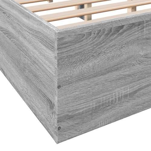 Okvir za krevet boja hrasta 150x200 cm od konstruiranog drva - Sivi hrast sonoma 150 x 200 cm 35 cm Cijena