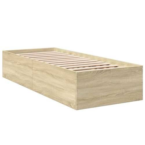 Okvir za krevet boja hrasta 90 x 190 cm od konstruiranog drva - sonoma hrast 90 x 190 cm 35 cm Cijena